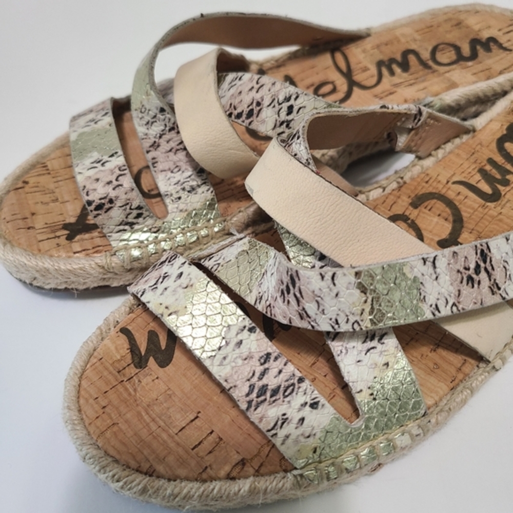Sam Edelman Slide Flat Snakeskin Pattern And Rope… - image 7